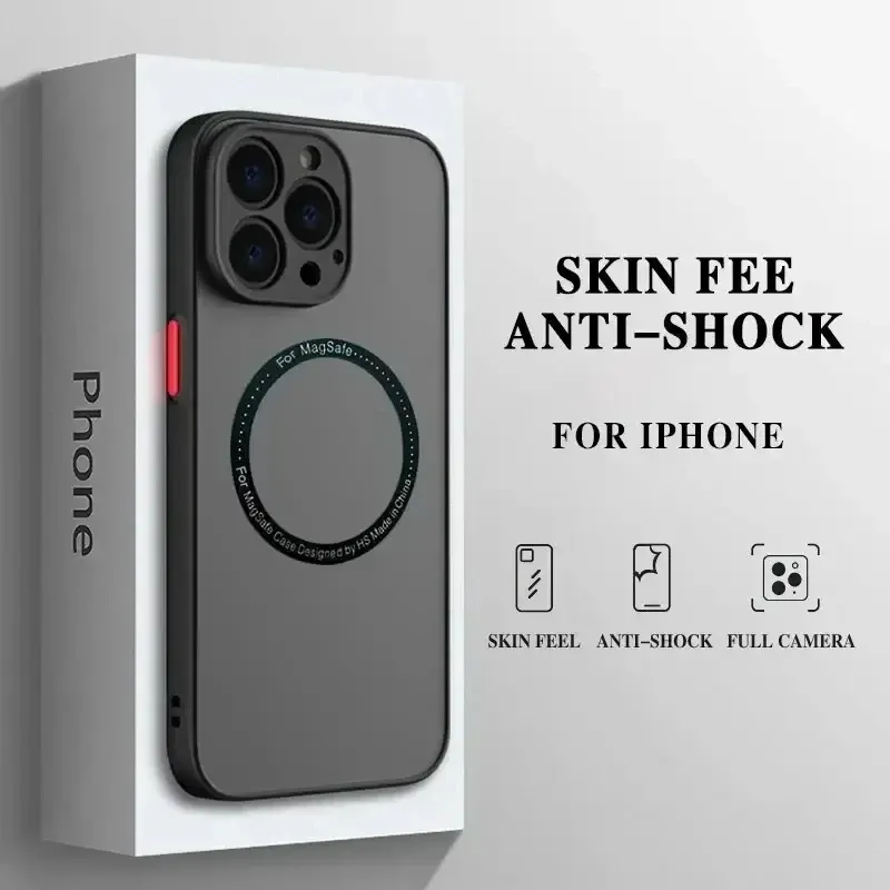 Étui magnétique compatible MagSafe pour iPhone 16, 15, 14, 13, 12, 11, Pro Max, Mini et Plus 7