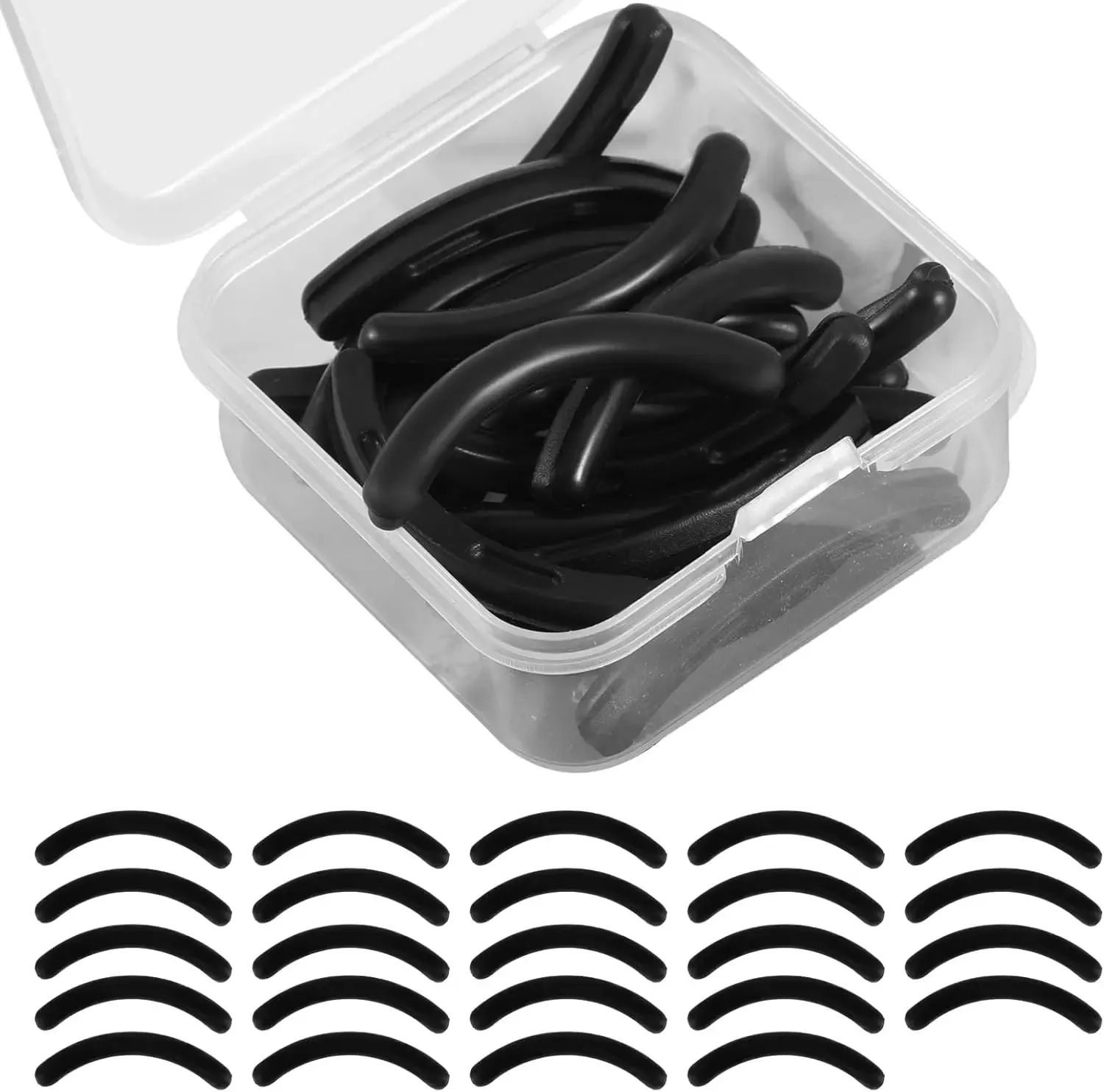 Recharges de recourbe-cils en silicone hypoallergénique, lot de 24 pièces, ajustement universel avec étui, conception antidérapante de qualité salon, plus de 100 utilisations 8