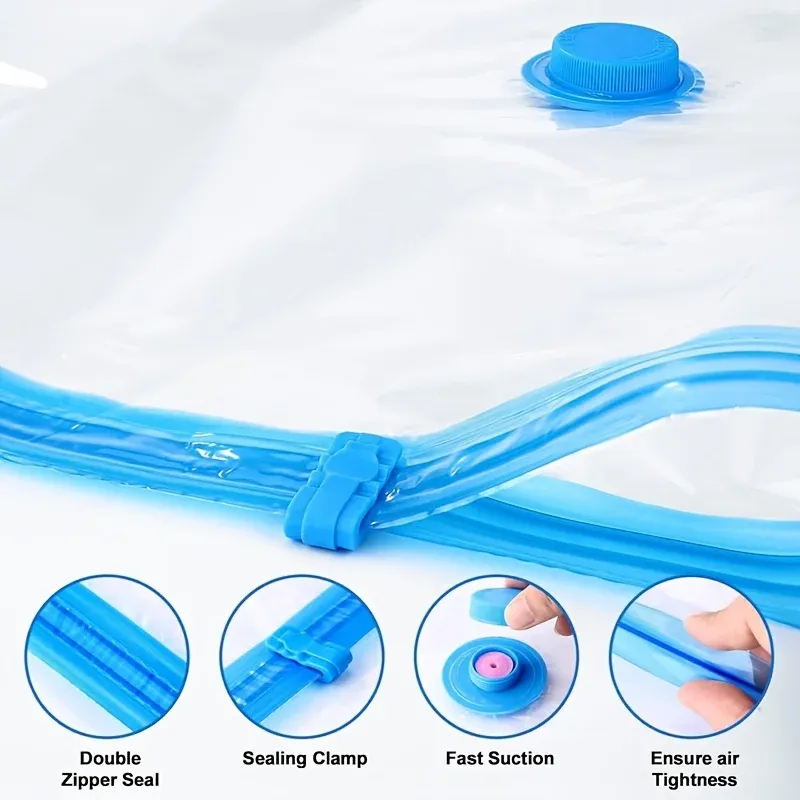 Lot de 12 sacs de rangement sous vide avec pompe à vide électrique pour vêtements 3