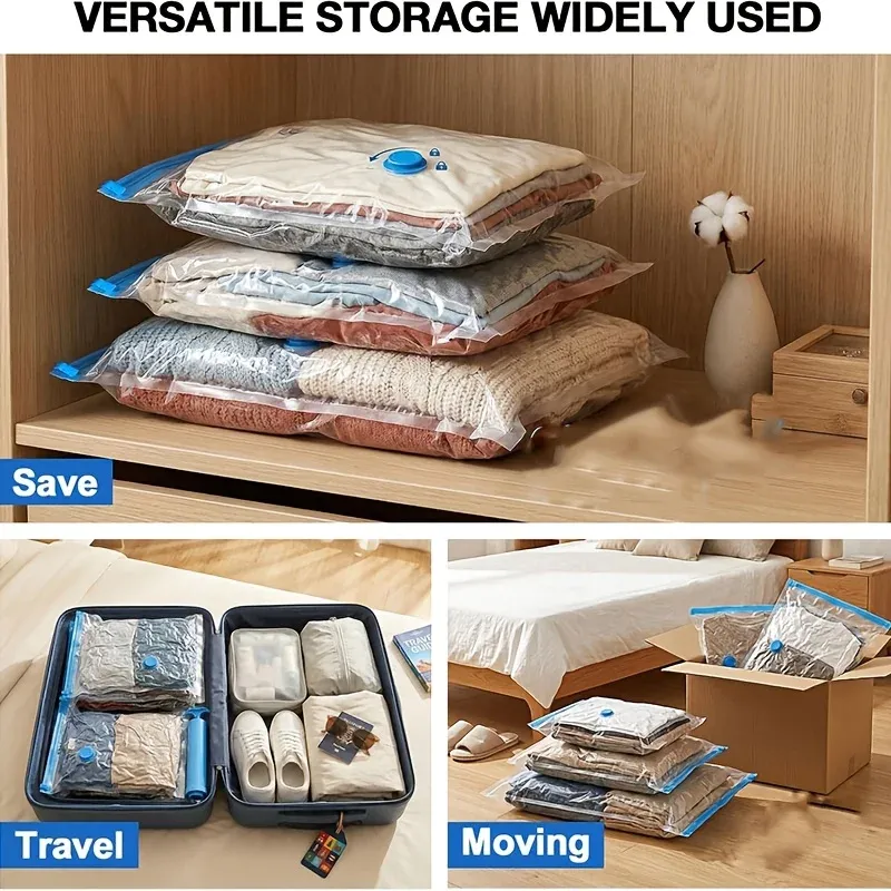 Vêtements rangés dans des sacs sous vide