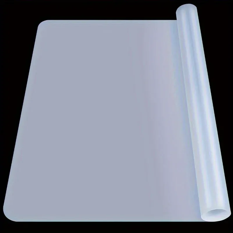 Tapis en silicone transparent 1 pièce - Tapis polyvalent pour moules en résine, argile, peinture, époxy, nail art et fabrication de gobelets à paillettes