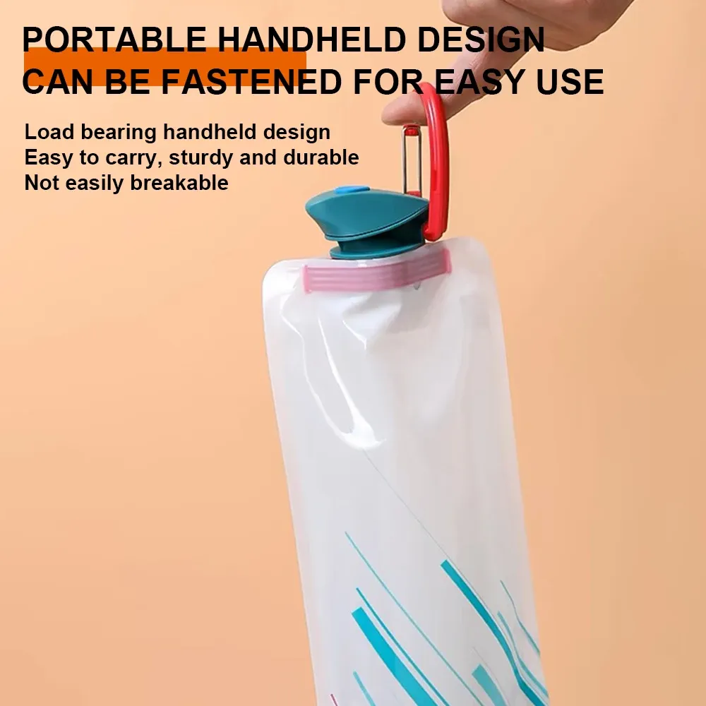 Gourde pliable en plastique PE portable pour l'extérieur, le cyclisme, l'alpinisme 4