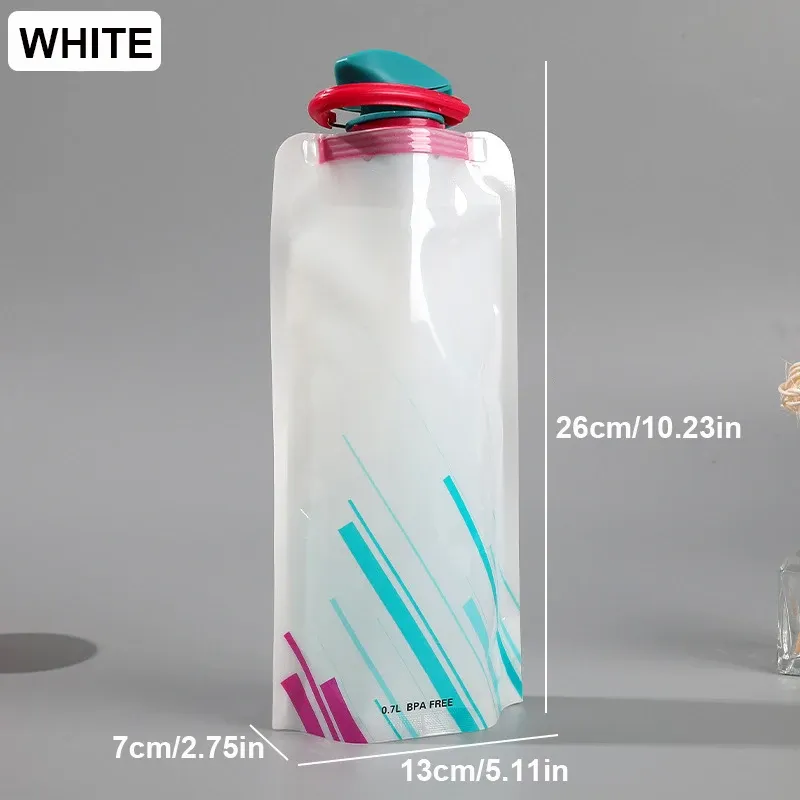 Gourde pliable en plastique PE portable pour l'extérieur, le cyclisme, l'alpinisme 8
