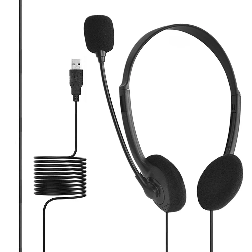 Casque PC gaming avec microphone USB, vue finale