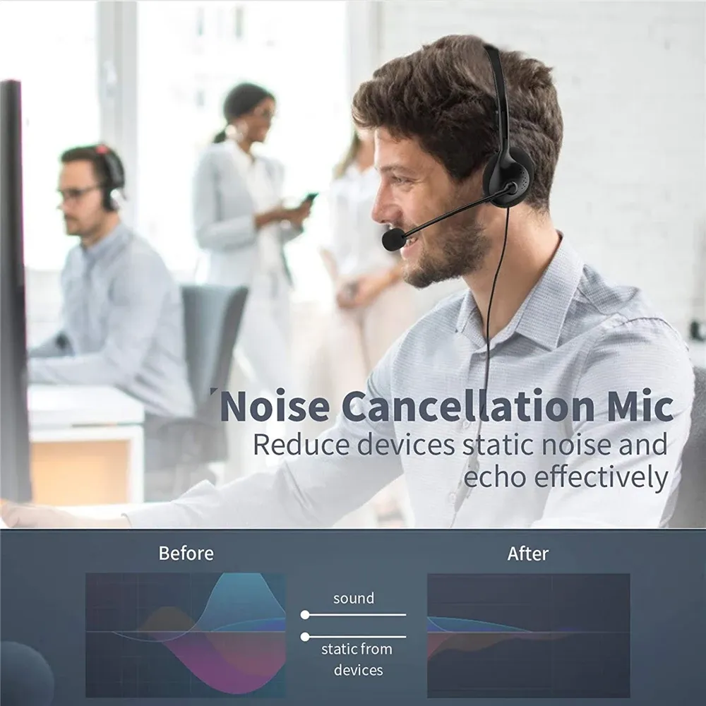 Casque PC gaming avec microphone USB, vue de détail