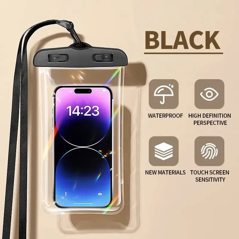 Pochette de téléphone étanche, vue d'ensemble