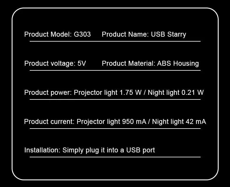 Projecteur étoilé pour voiture
