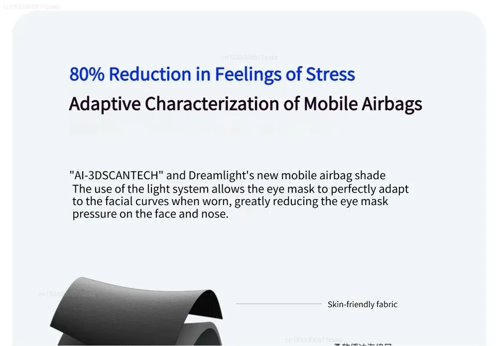 Détail de la forme 3D du masque de sommeil Dreamlight 4S