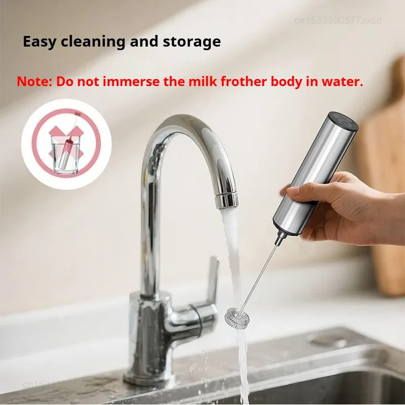 Mousseur à lait électrique rechargeable à 3 vitesses, pour usage domestique 3