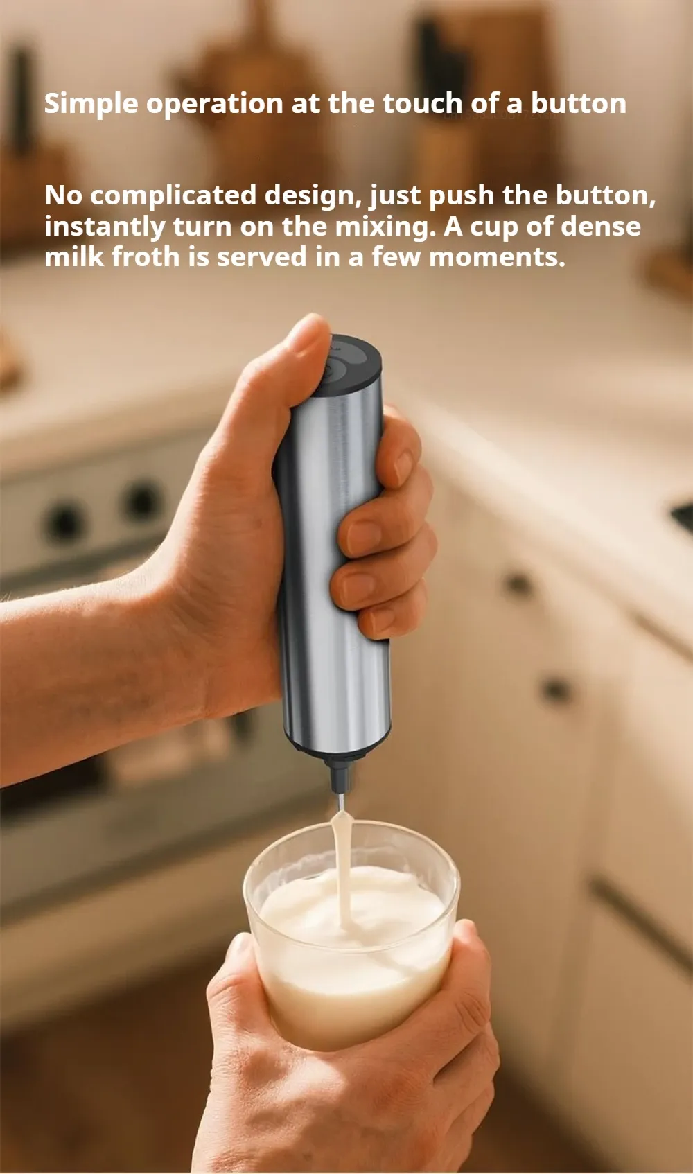 Mousseur à lait électrique, préparation de mousse