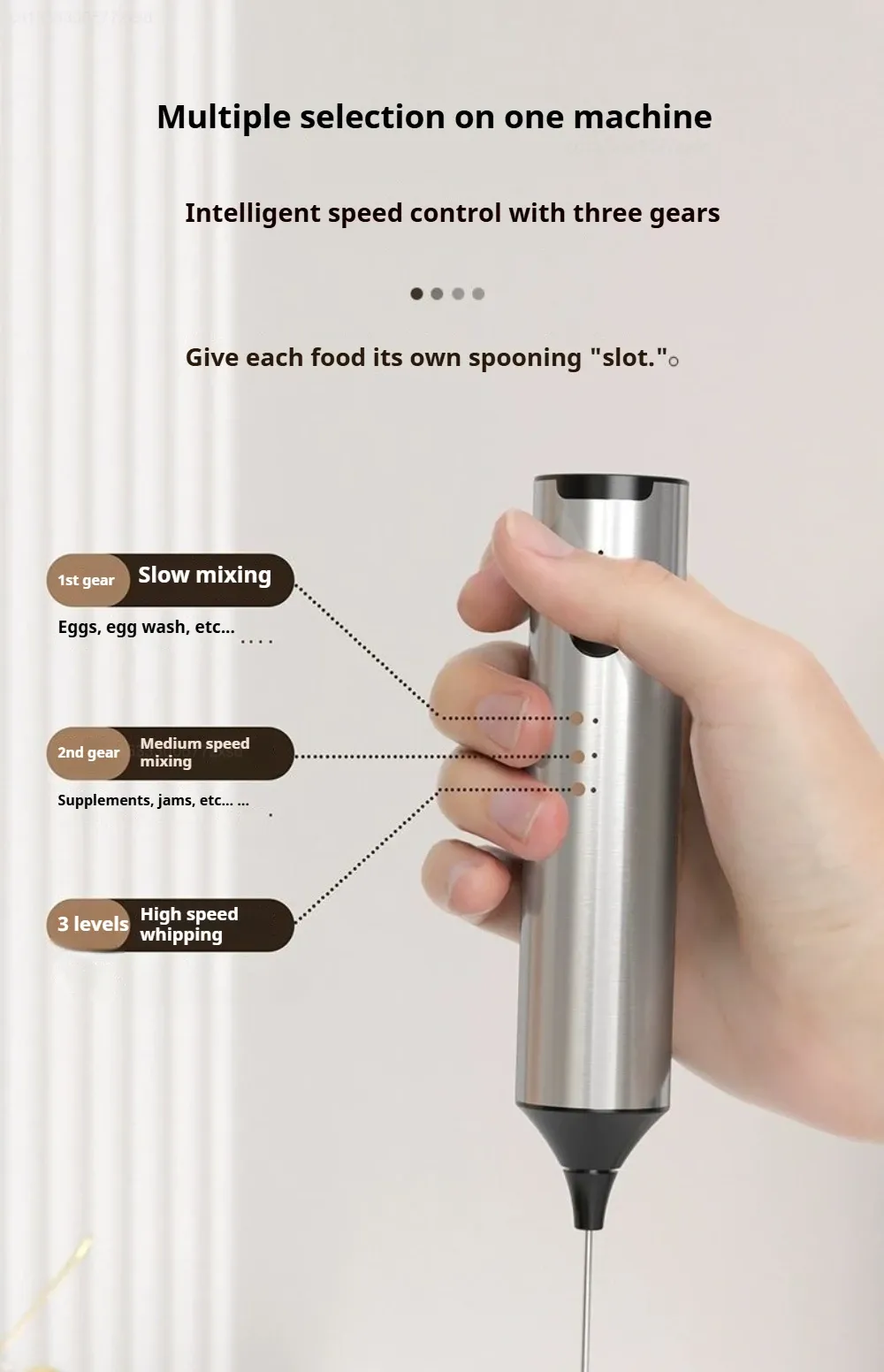 Mousseur à lait électrique, utilisation cuisine