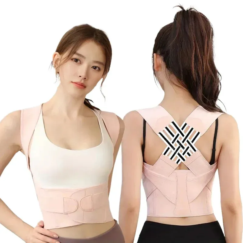 Correcteur de posture réglable pour femme et homme, attelle d'épaules et redresseur de dos pour la partie supérieure et médiane de la colonne vertébrale 4