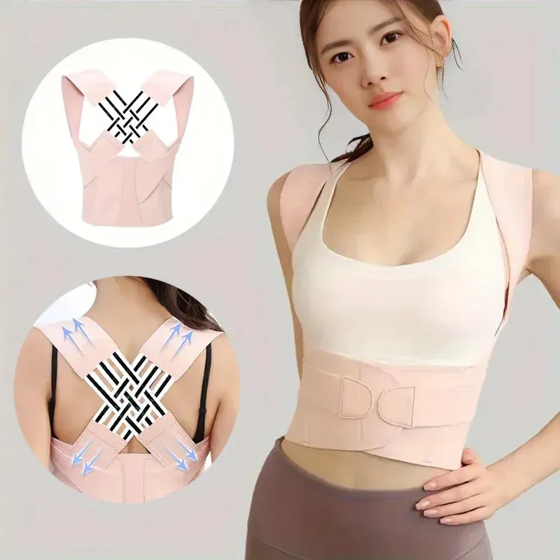 Correcteur de posture réglable pour femme et homme, attelle d'épaules et redresseur de dos pour la partie supérieure et médiane de la colonne vertébrale 5