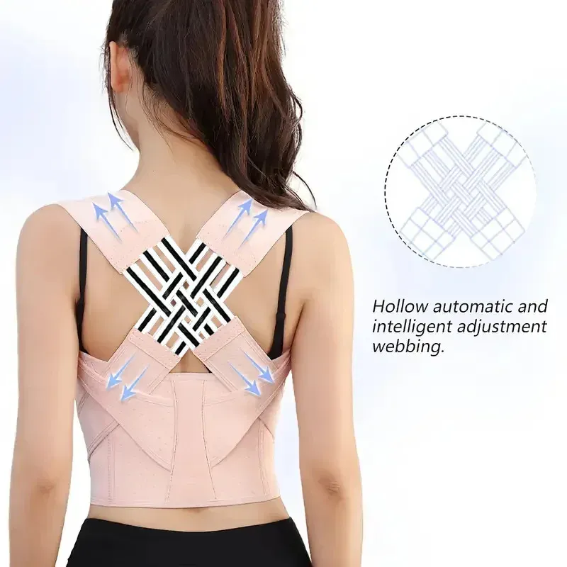 Correcteur de posture réglable pour femme et homme, attelle d'épaules et redresseur de dos pour la partie supérieure et médiane de la colonne vertébrale 6