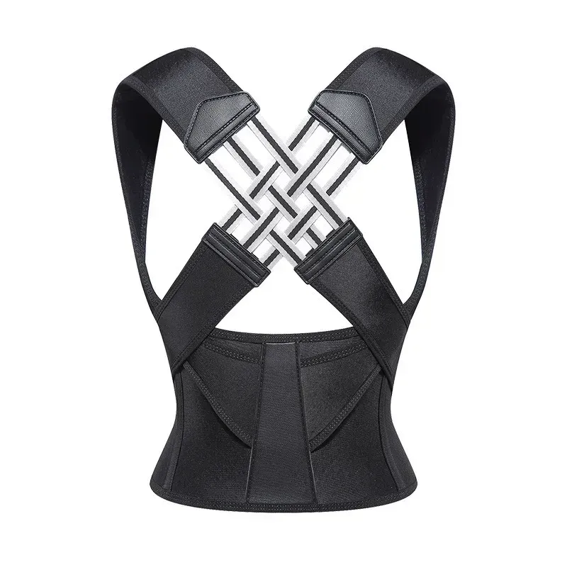 Correcteur de posture réglable pour femme et homme, attelle d'épaules et redresseur de dos pour la partie supérieure et médiane de la colonne vertébrale 7