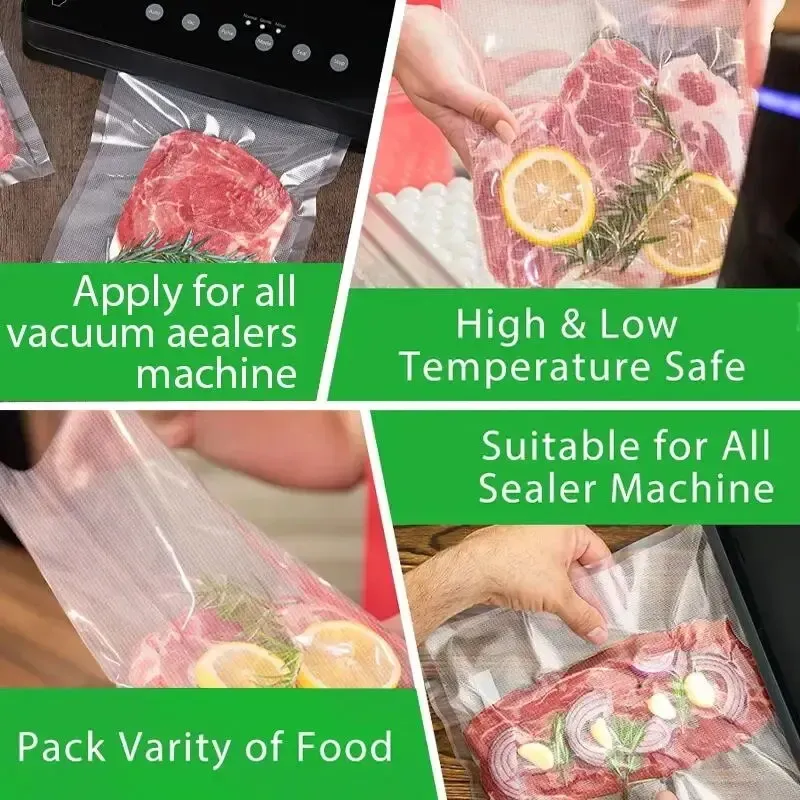 SaengQ - Lot de rouleaux de sachets sous vide pour machine à sceller, 12/15/20/25/30 x 500 cm, sachets frais et longs pour la conservation des aliments 6