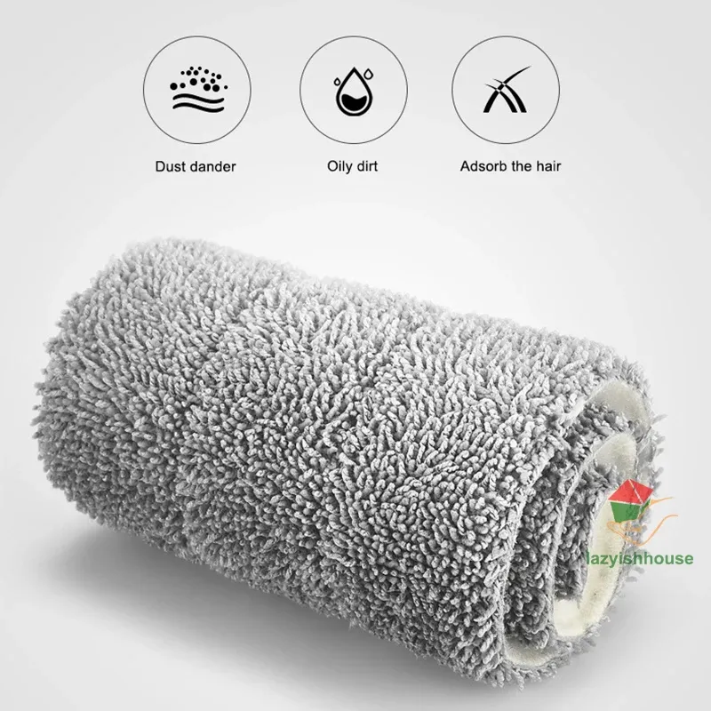 Serpillère à Essorage avec Seau Plat Rotatif pour Nettoyage Facile des Sols 5