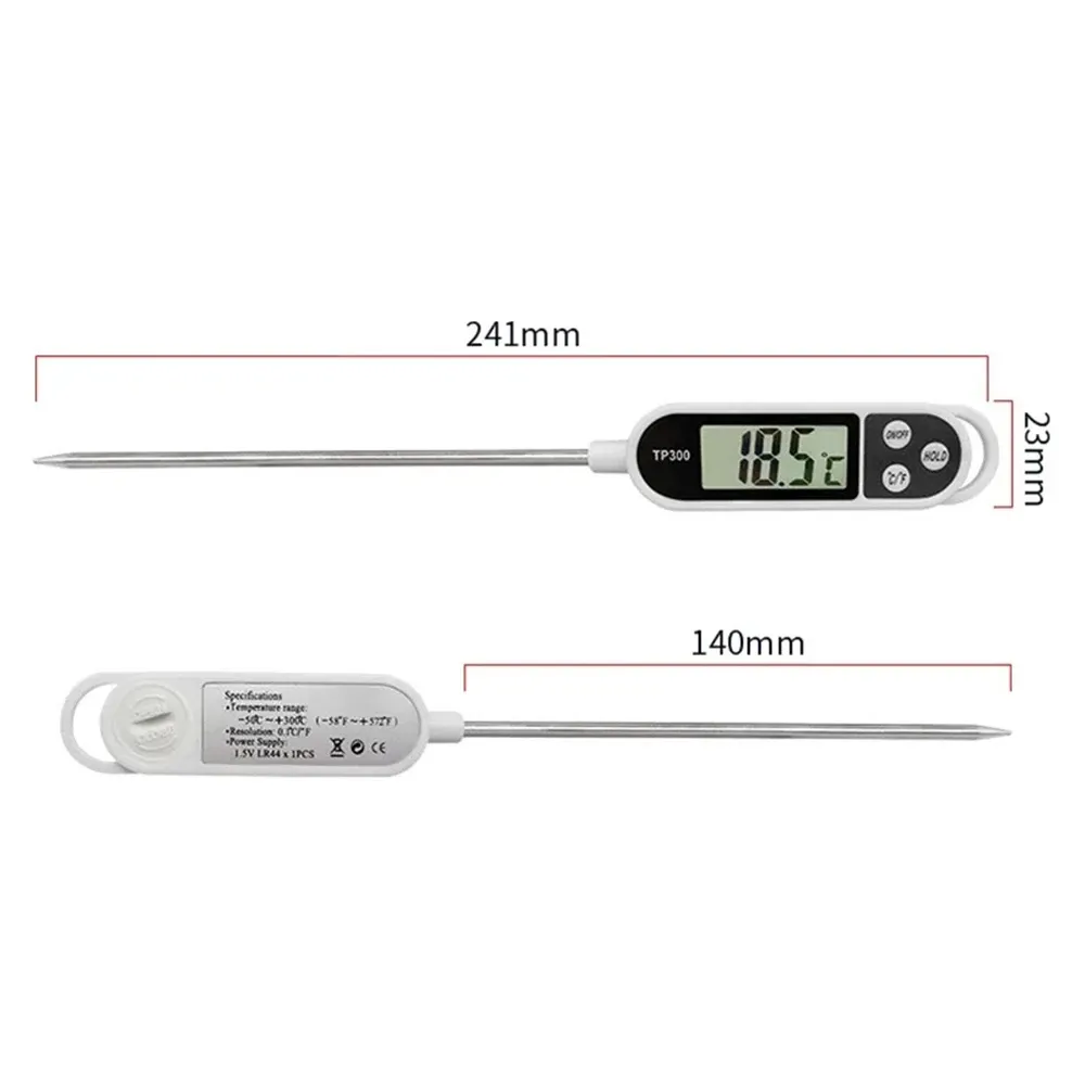 Thermomètre numérique de cuisine TP300 avec sonde alimentaire pour viande, eau et huile, idéal pour barbecue et four 3