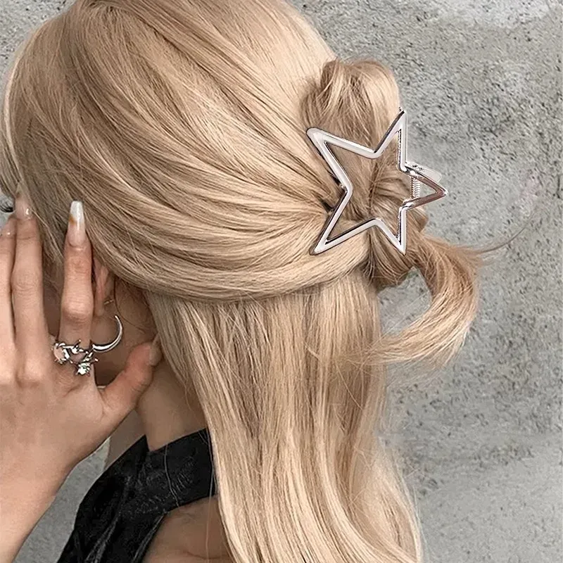 Barrettes étoiles évidées tendance au charme doux et cool pour femmes et filles, accessoires cheveux Y2K, épingles élégantes idéales en cadeau