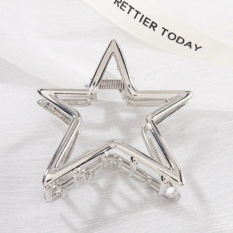 Barrettes étoiles évidées tendance au charme doux et cool pour femmes et filles, accessoires cheveux Y2K, épingles élégantes idéales en cadeau 7