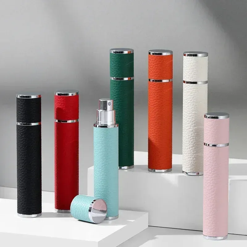 Flacon vaporisateur de parfum en cuir de 10 ml, compact et rechargeable, idéal pour le voyage 3