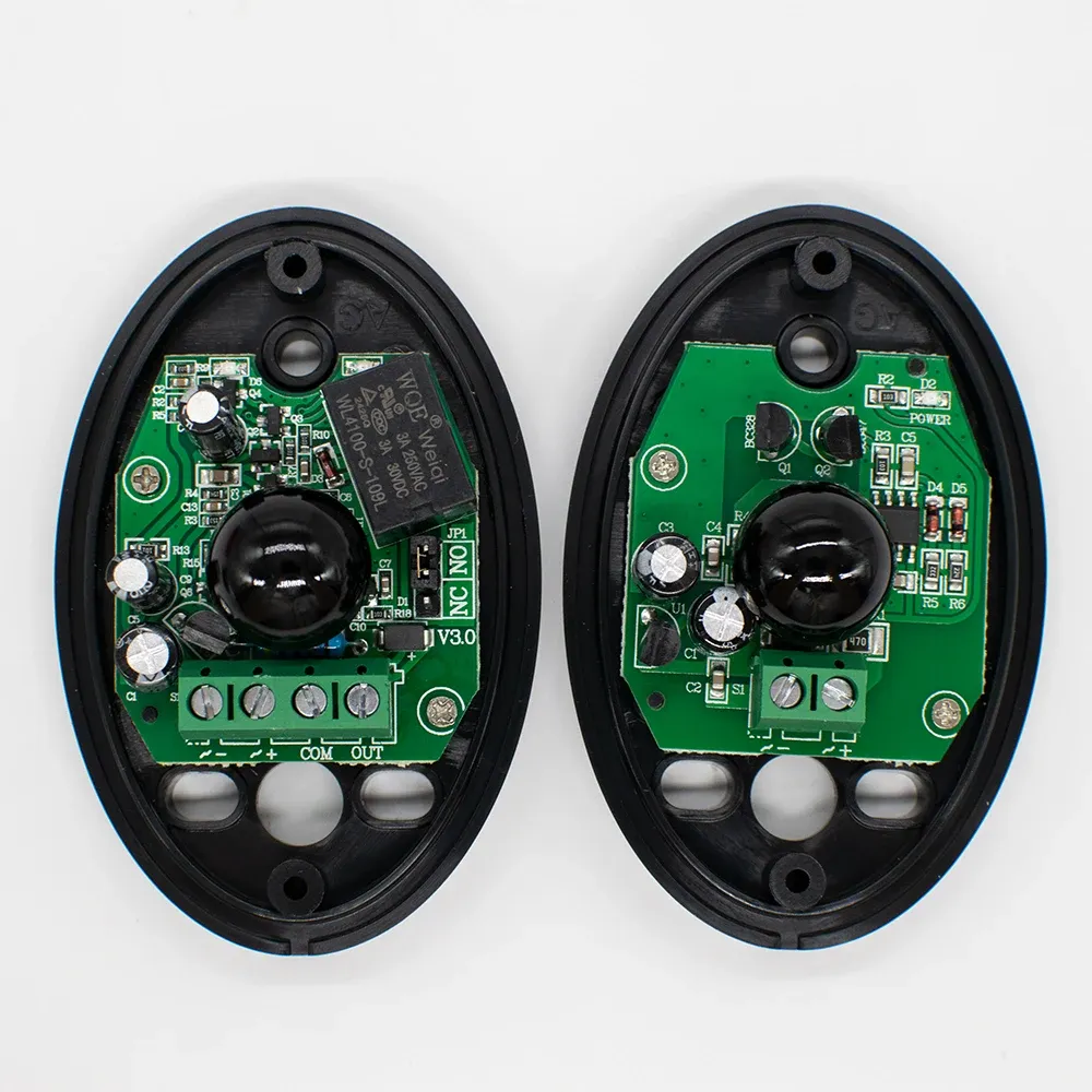 Détecteur de faisceau infrarouge à cellule photoélectrique pour portes de garage et portes coulissantes automatiques, 12 V–24 V AC/DC