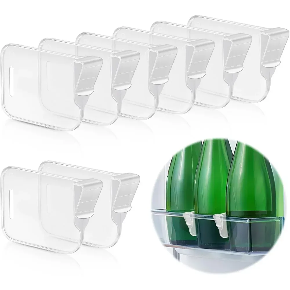 Organisateur réglable pour étagère de réfrigérateur à encliqueter, séparateurs de conteneurs en plastique, lot de 8, 12 ou 16 pièces - Image 1
