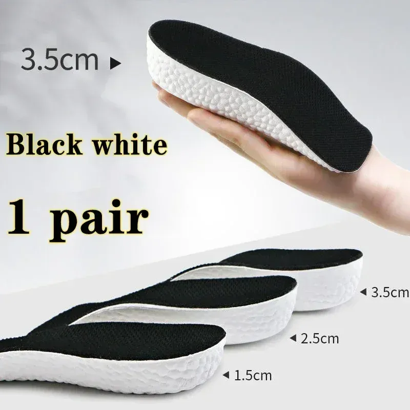Semelles intérieures en mousse à mémoire de forme pour hommes et femmes, chaussures plates, support de voûte plantaire, baskets, coussinets de talon rehausseurs 8