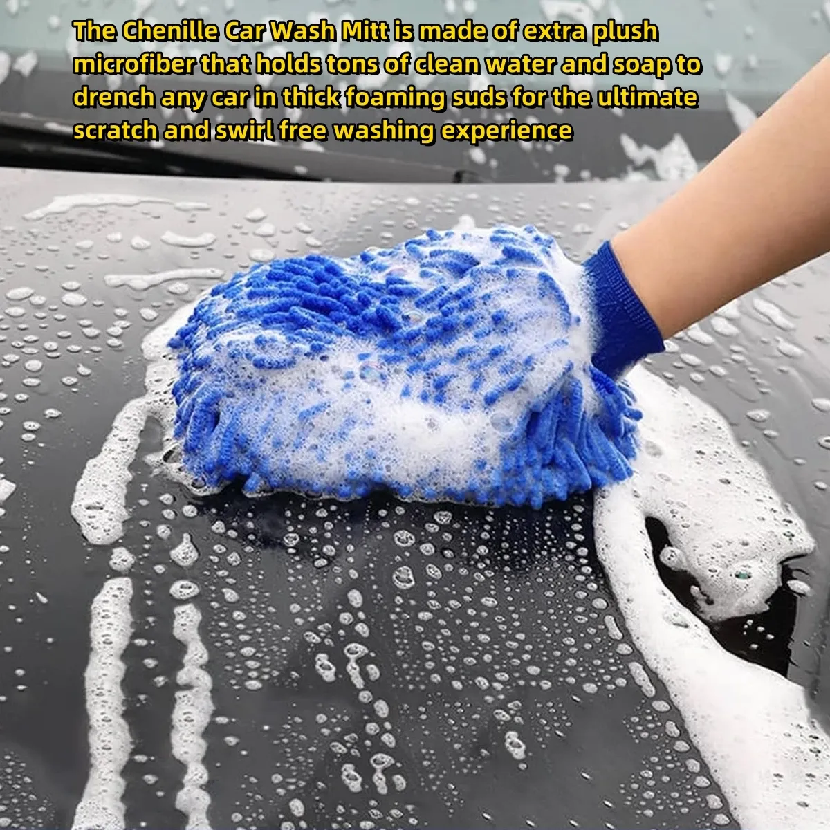 Gant de lavage en microfibre, texture détaillée