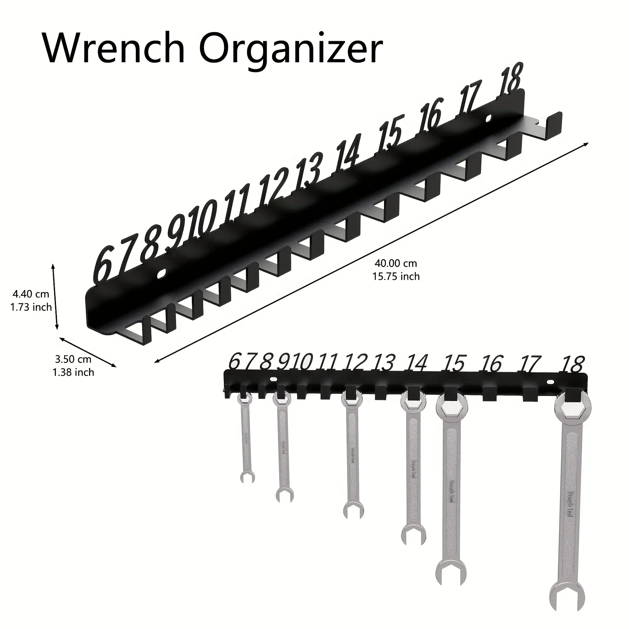 Organisateur de vis mural en métal robuste et durable avec compartiments numérotés (61 pour le n° 6, 31 pour le n° 8, etc.) 4