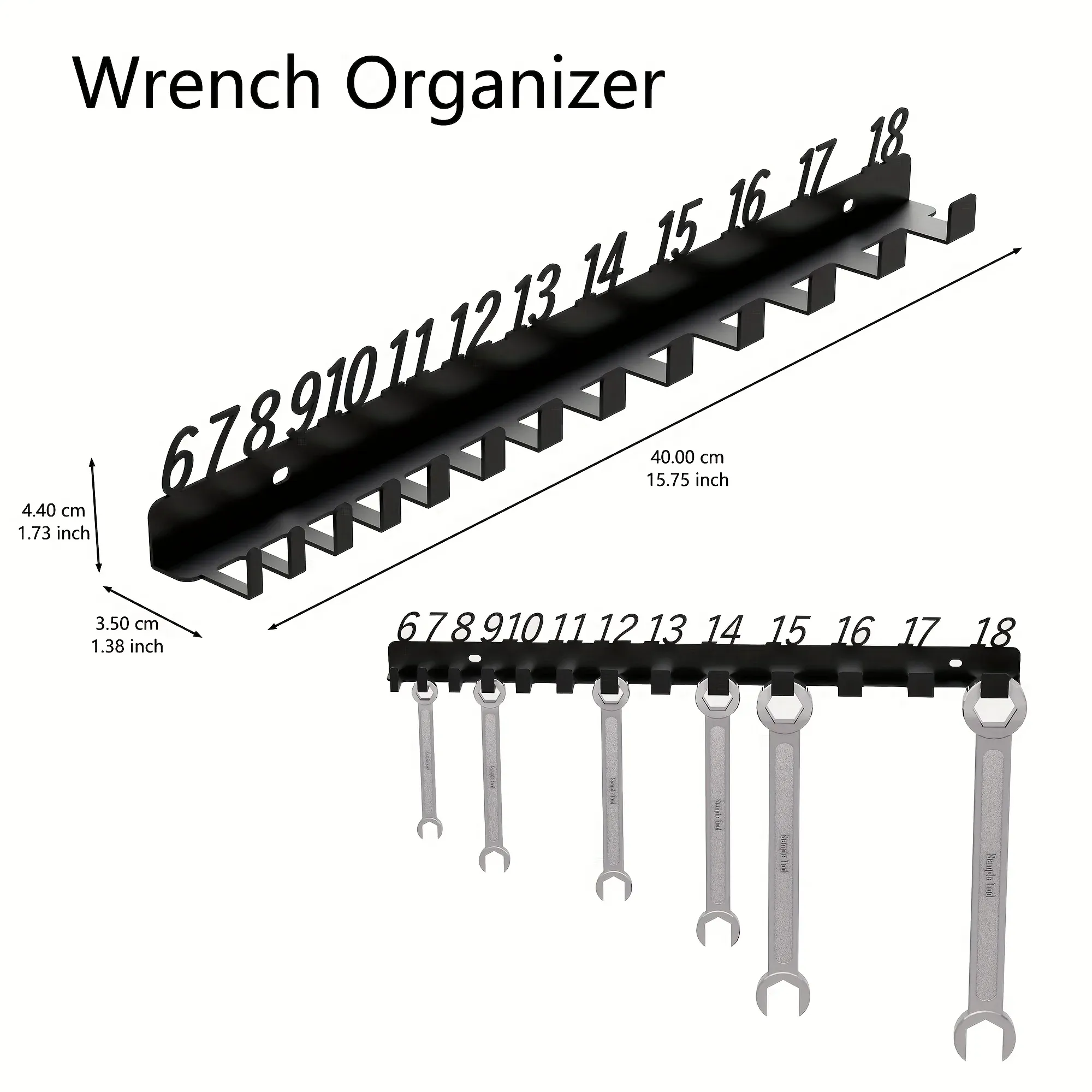 Organisateur de vis mural en métal robuste et durable avec compartiments numérotés (61 pour le n° 6, 31 pour le n° 8, etc.) 8