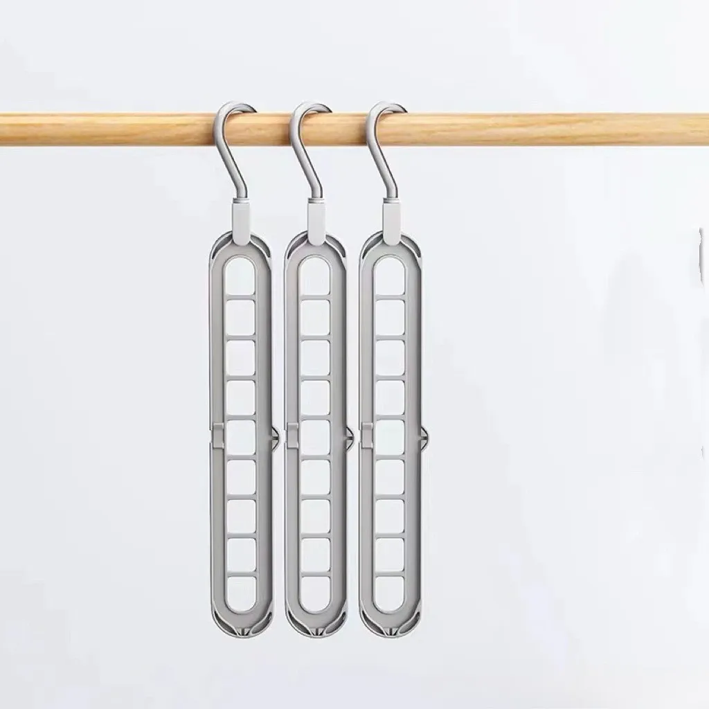 Porte-cintre magique à 9 trous pour vêtements, organisateur de penderie peu encombrant, support de rangement en cascade pour chemises, robes et manteaux 7