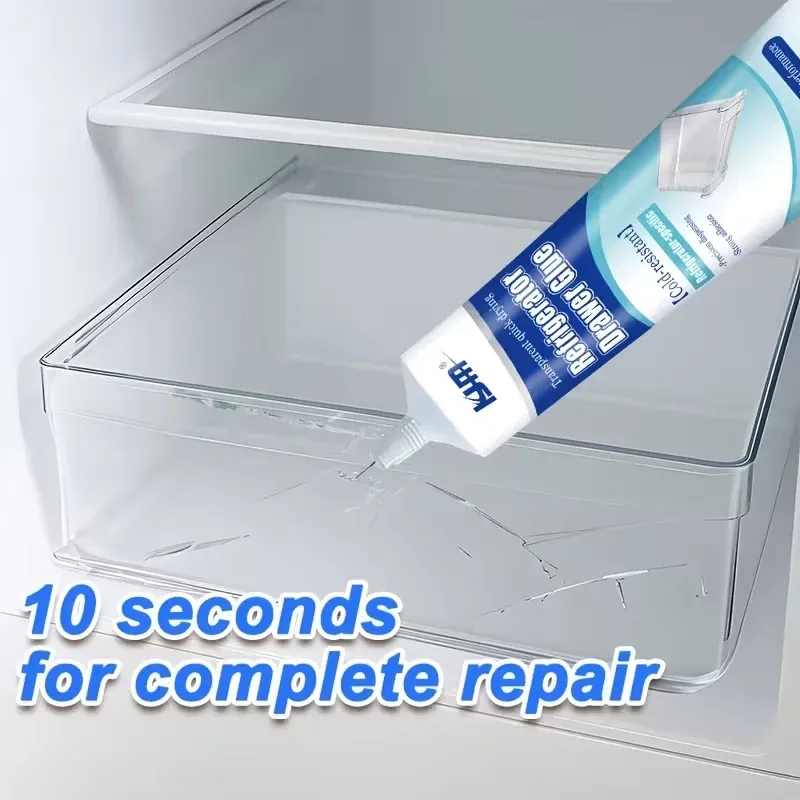 Colle de réparation pour réfrigérateur 25 ml, adhésif imperméable et résistant au froid, séchage rapide pour plastique et verre 3