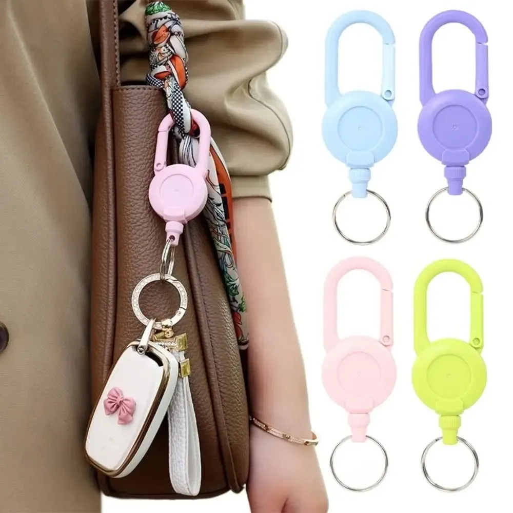 Porte-badge rétractable avec cordon en acier et clip multifonction pour le bureau