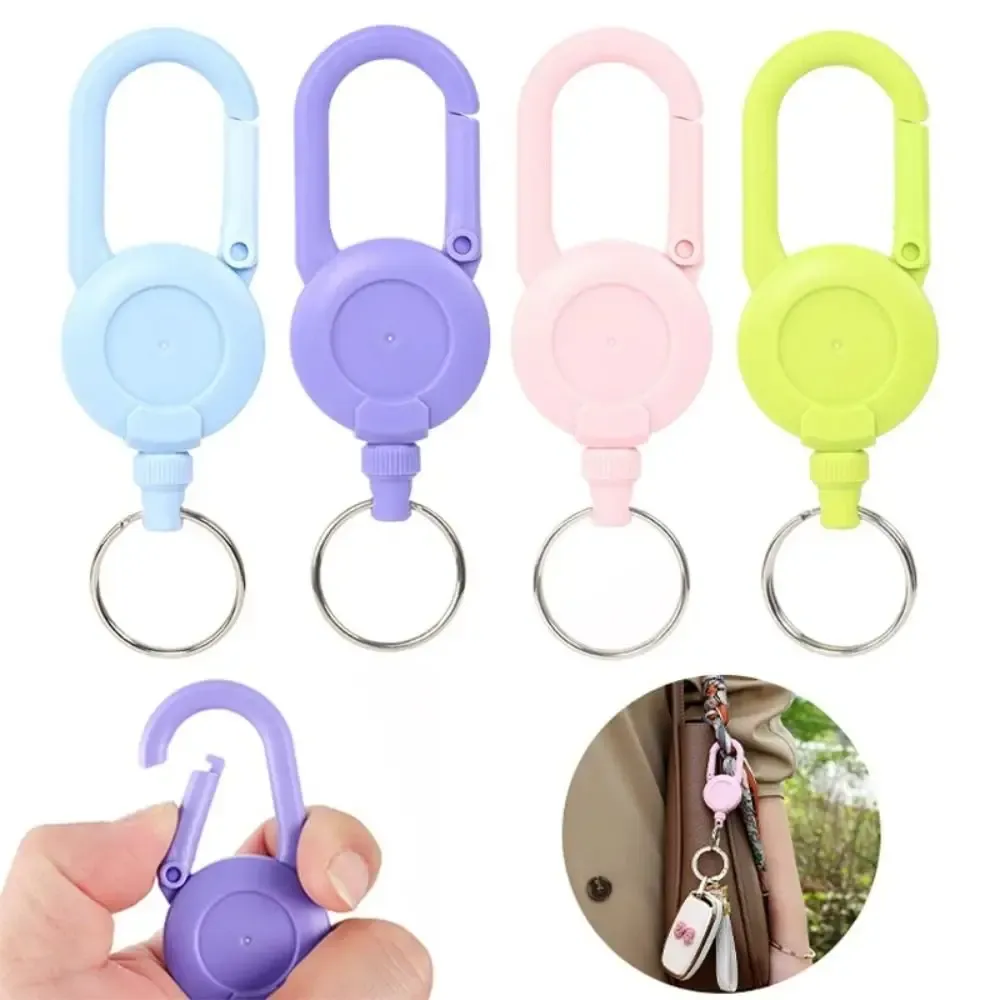 Porte-badge rétractable avec cordon en acier et clip multifonction pour le bureau 4