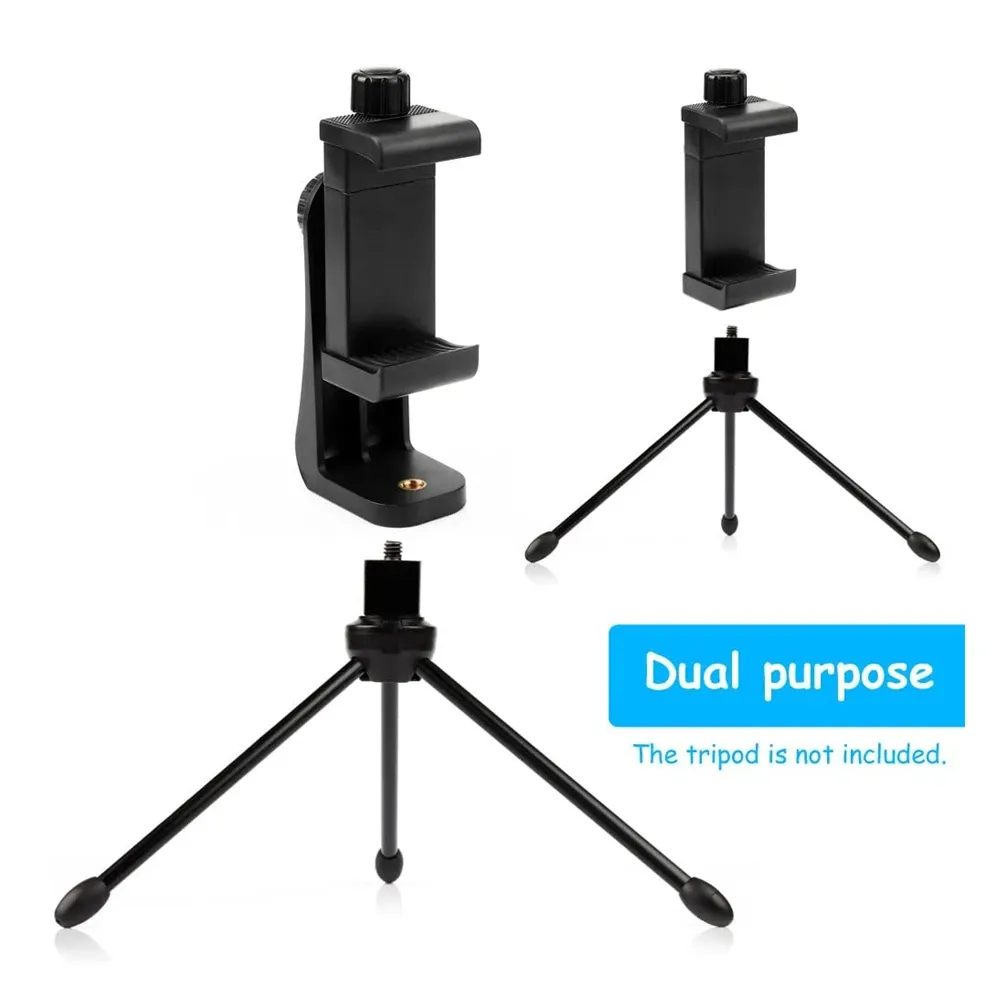 Support de téléphone rotatif à 360° compatible avec les vis 1/4", trépied de bureau et adaptateur pour iPhone et Huawei 5