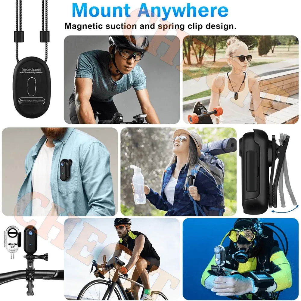 Caméra de sport 4K FHD 1080P d'extérieur à fixer sur casque, moto ou vélo, mini caméra embarquée et enregistreur vidéo 6