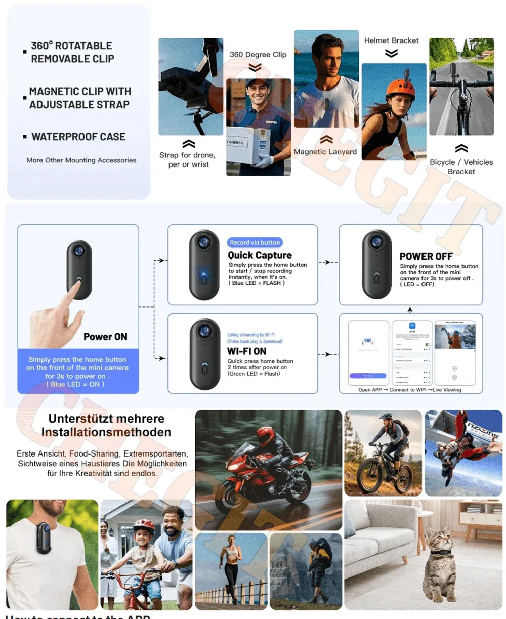 Caméra utilisée pour la randonnée