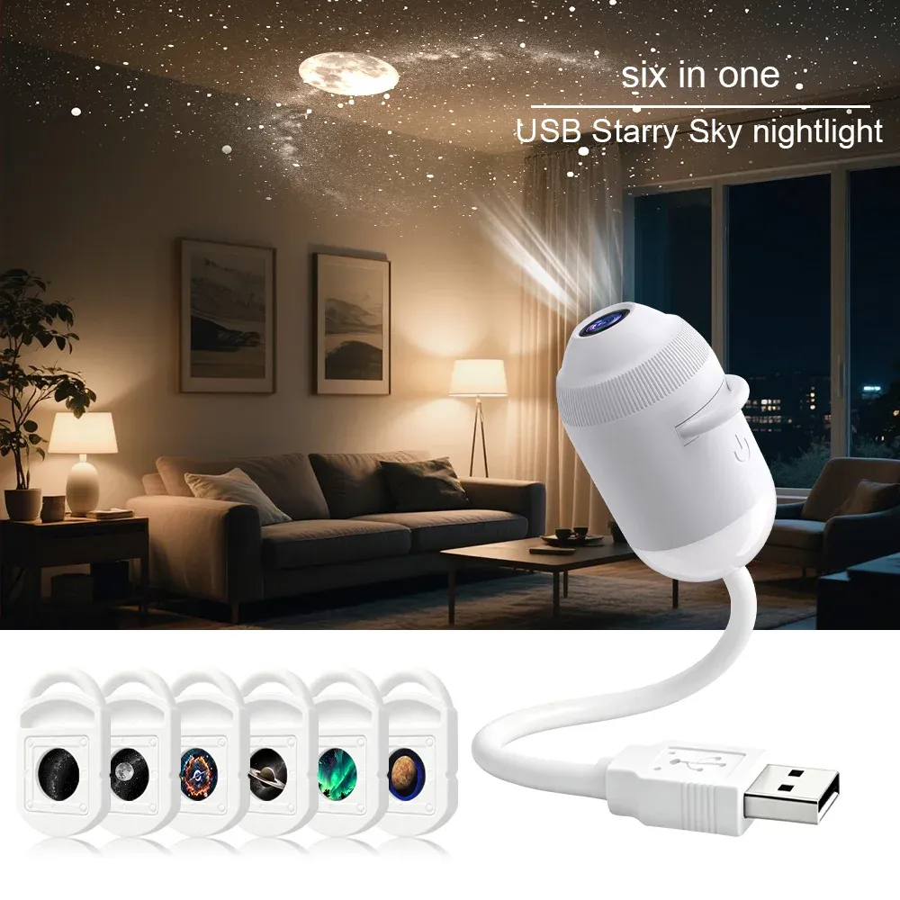 Projecteur holographique HD 2-en-1 galaxie et étoiles avec protection oculaire, alimentation USB pour chambre et voiture 10