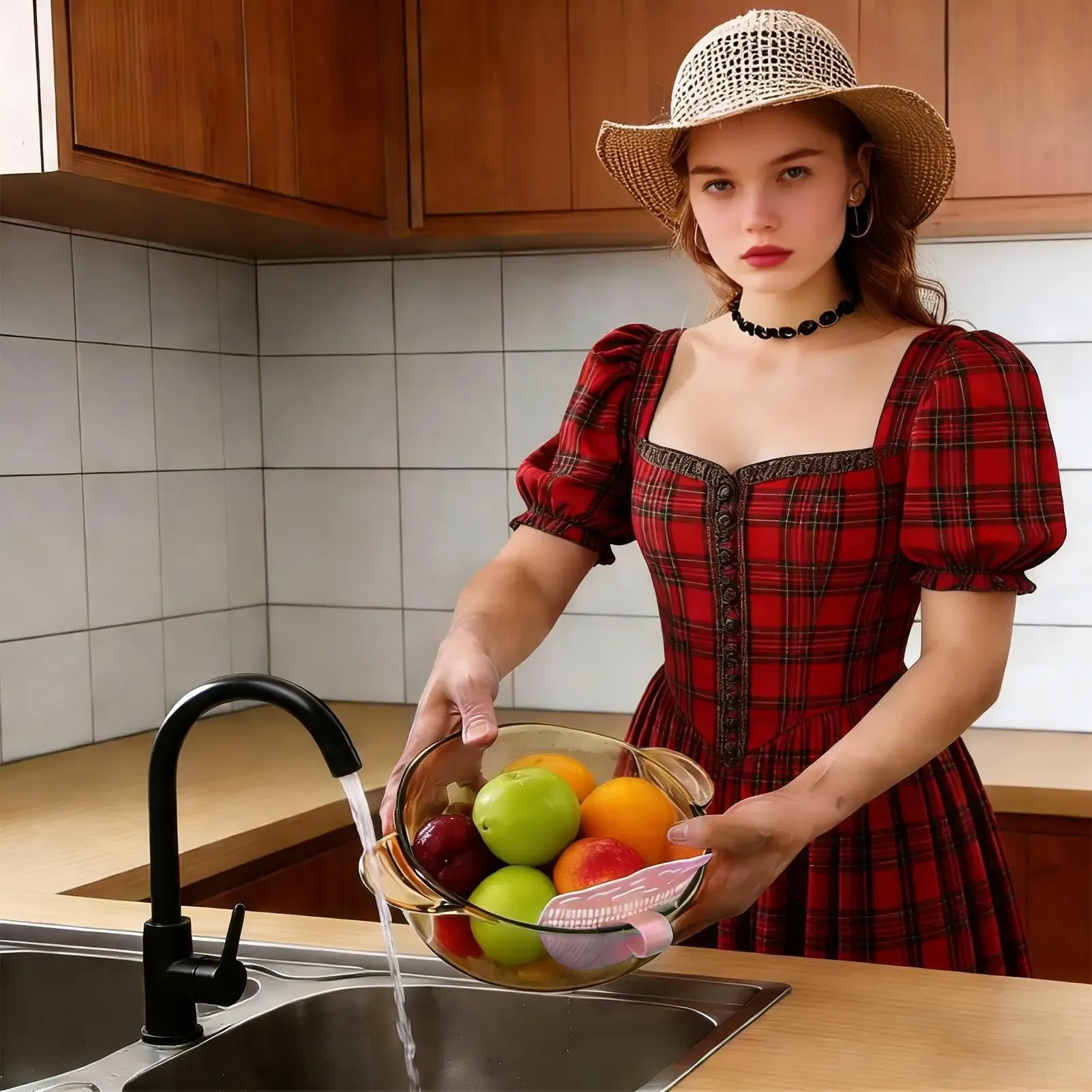 Passoire clipsable portable pour la cuisine – Outil multifonction pour égoutter les pâtes, le riz, les légumes, la viande et les nouilles 5