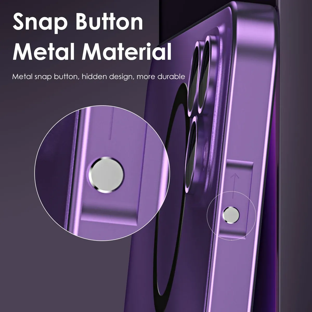 Coque magnétique en aluminium pour iPhone 12 à 18 Pro Max, compatible MagSafe, avec film de protection pour objectif et panneau arrière en PC 4