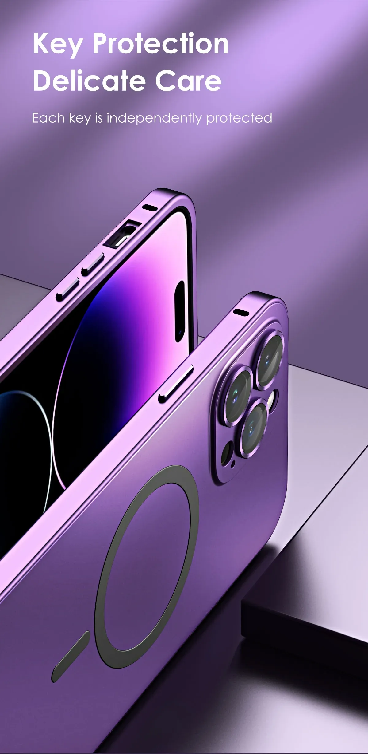 Coque magnétique en lumière naturelle