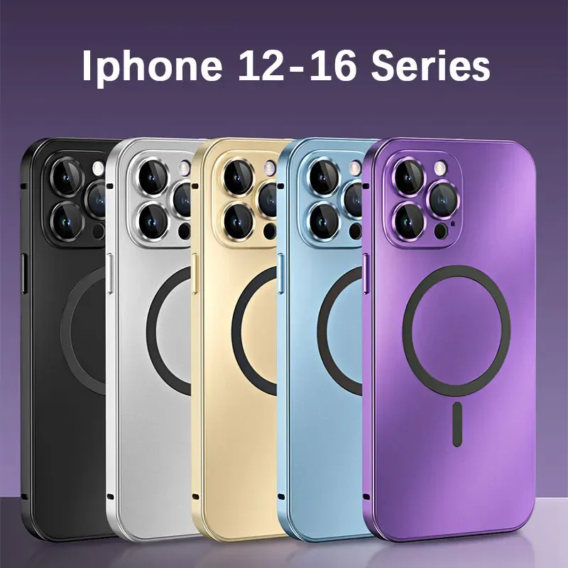 Coque magnétique en aluminium pour iPhone, vue d'ensemble