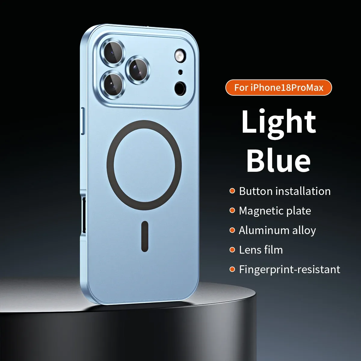 Coque magnétique en aluminium pour iPhone 12 à 18 Pro Max, compatible MagSafe, avec film de protection pour objectif et panneau arrière en PC 13