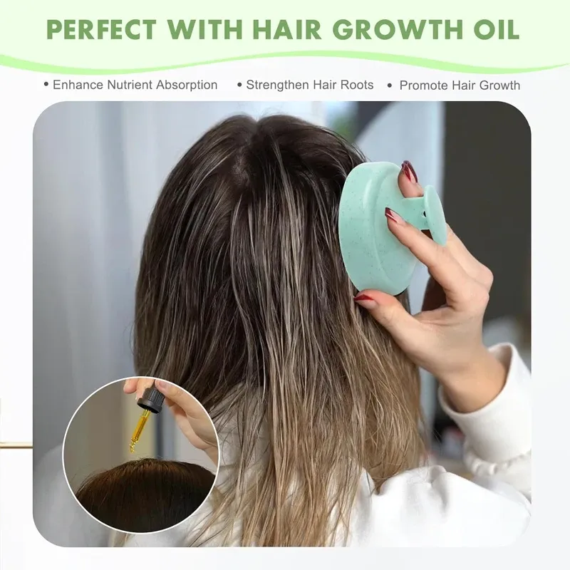 Détail de la brosse à shampoing en silicone