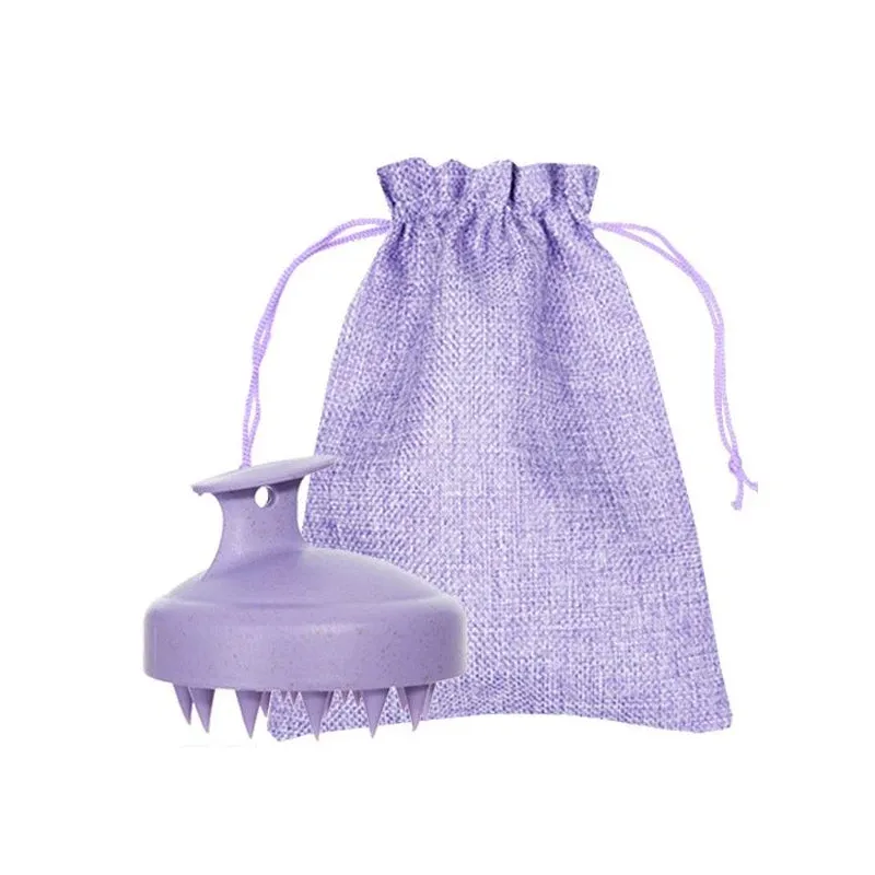 Brosse à shampooing en silicone pour massage du cuir chevelu, peigne de lavage des cheveux, massage corporel pour la douche et le bain, 1 pièce 9