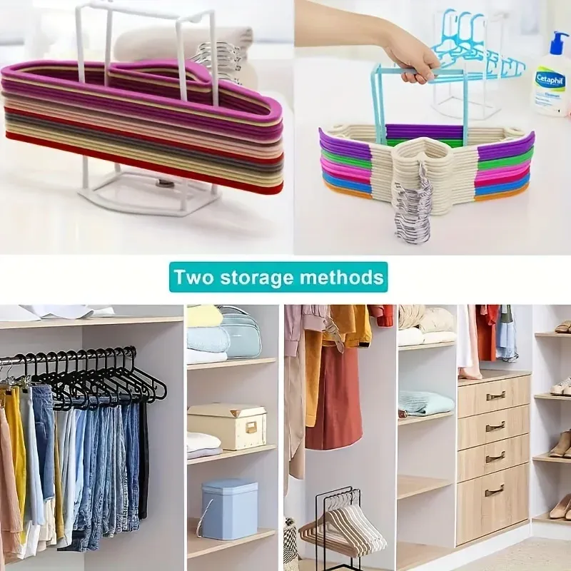 Support de rangement pour cintres, 1 pièce, organisateur de garde-robe durable et peu encombrant 2