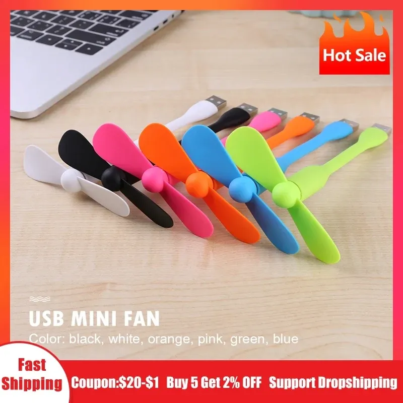Mini ventilateur USB pliable et flexible pour batterie externe, ordinateur portable et chargeur, ventilateur de refroidissement portable pour ordinateur, idéal en été