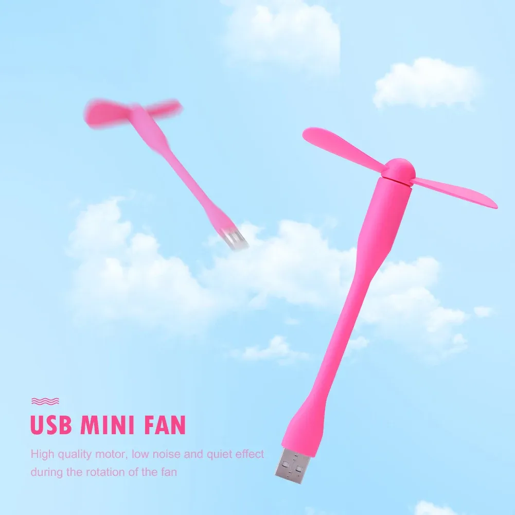 Mini ventilateur USB pliable et flexible pour batterie externe, ordinateur portable et chargeur, ventilateur de refroidissement portable pour ordinateur, idéal en été 5