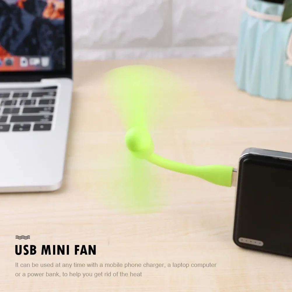 Mini ventilateur USB pliable et flexible pour batterie externe, ordinateur portable et chargeur, ventilateur de refroidissement portable pour ordinateur, idéal en été 6